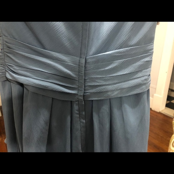Blue Strapless Bridesmaids Dress - Picture 7 of 7